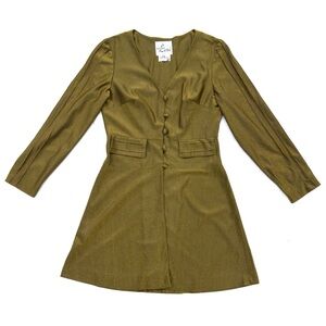 Vintage 70s 80s Saint Lori Metallic Gold Arnel Retro Glam Button Up Jacket